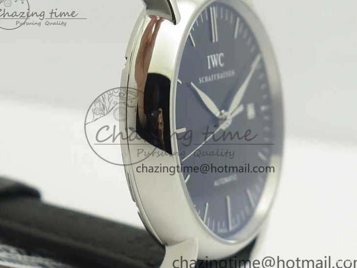 MIROTIME 0321 Portofino Automatic SS TWF 1:1 Best Edition Black Dial on Black Leather Strap A TravelReady 7199